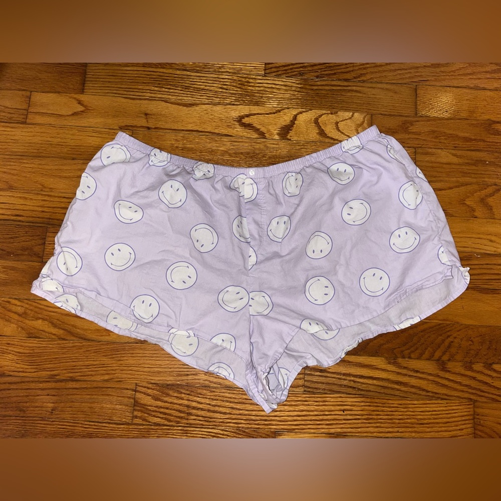 Aerie Smiley Face Pajama Shorts Bottoms Size XL